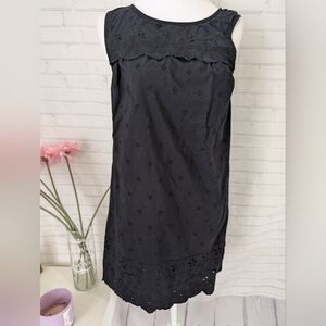 Old Navy Black Sleeveless Eyelet Dress